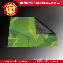 Durable reflective printed polyester fabric